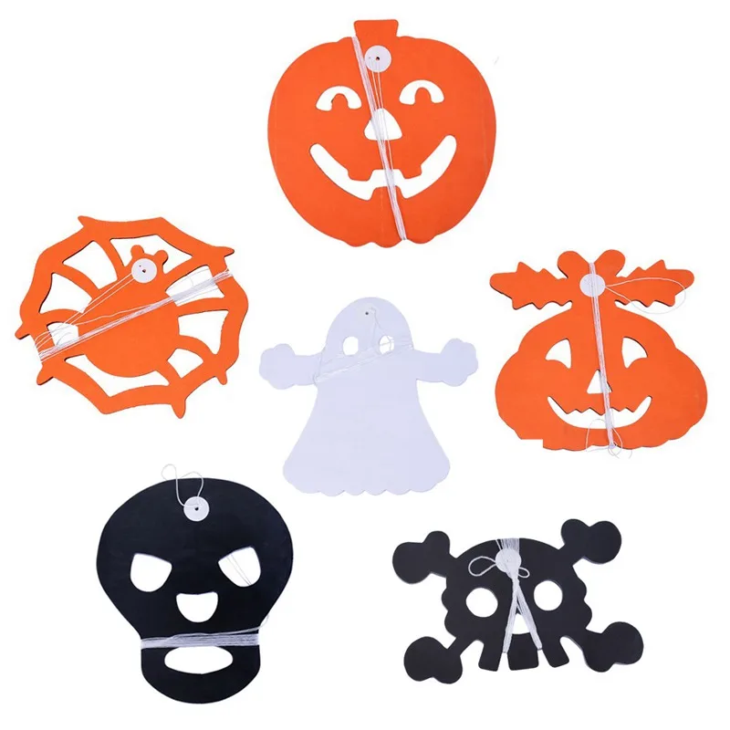 

New Mixed Ghost Skull Paper Hanging Pendants Halloween Props Hallowmas Accessories Party Decoration Gift DIY Toys