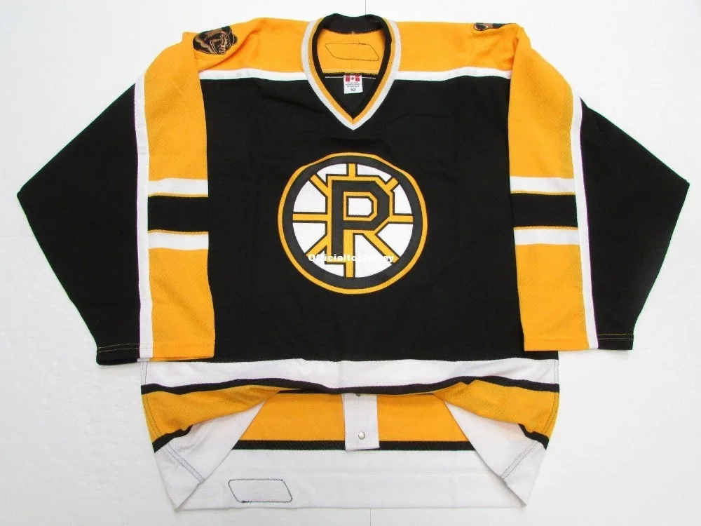 Providence Bruins Premier White Custom Double Stitched Jerseys