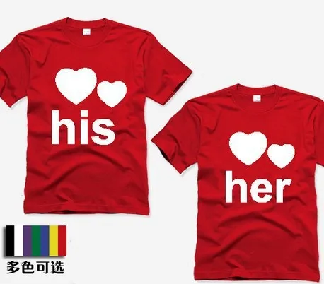 Amor su pareja camisas imprime su insignia DIY camiseta