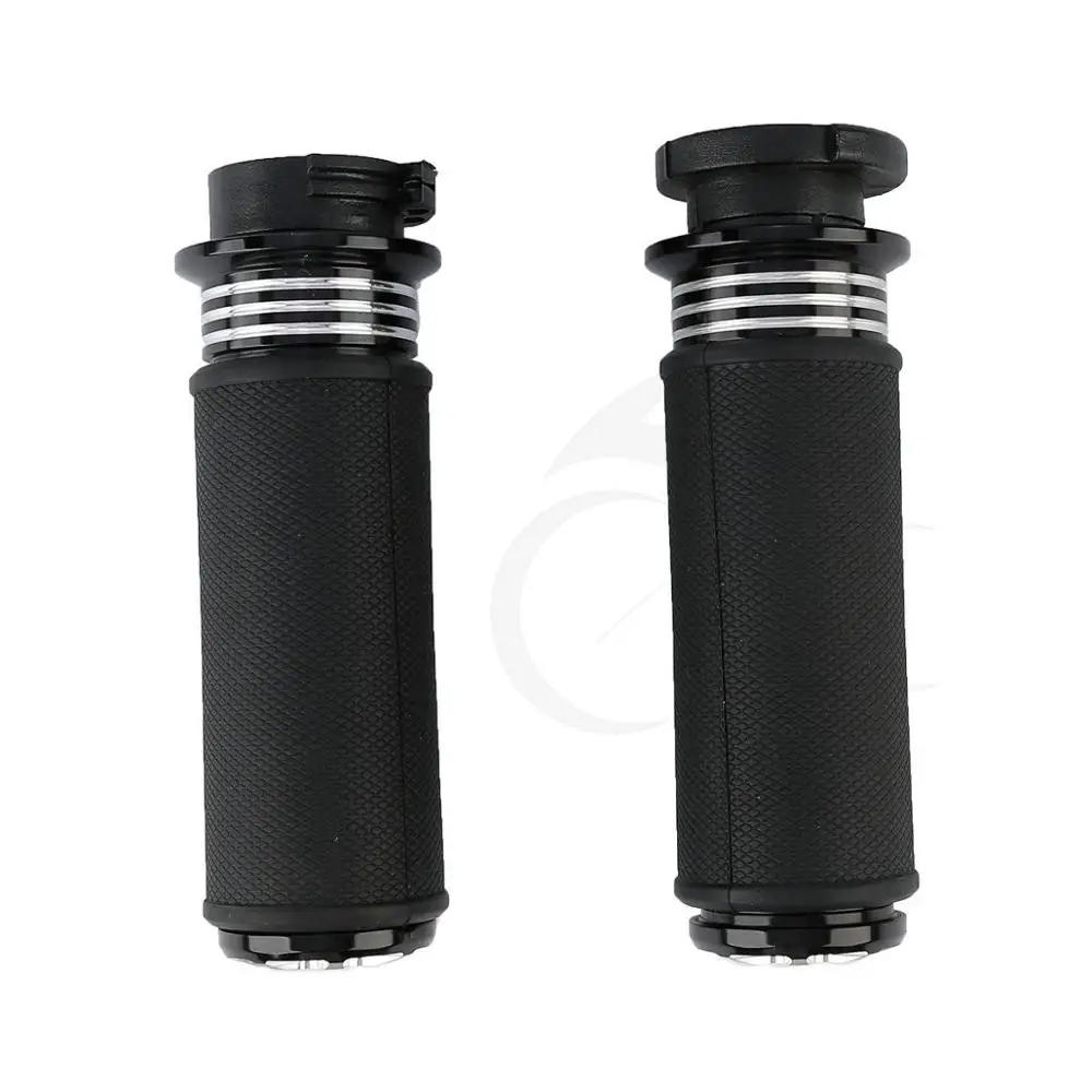 2x1 &quot25 мм черные ручки на руль для Harley Touring Road King Electra Glide Dyna Softail FLS FLST VRSC Sporster XL 883 96