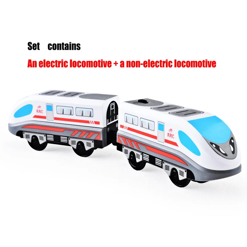 Детский Электрический поезд, игрушки с магнитным слотом, Электрический поезд, деревянный поезд, железная дорога, деревянная дорожка, поезд Brio, подарки - Цвет: 11