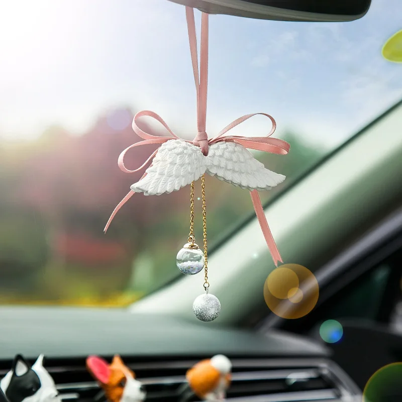 

1pc Handmade car pendant decoration creative car accessories feather Fashion romance gift Car Ornaments Decoration