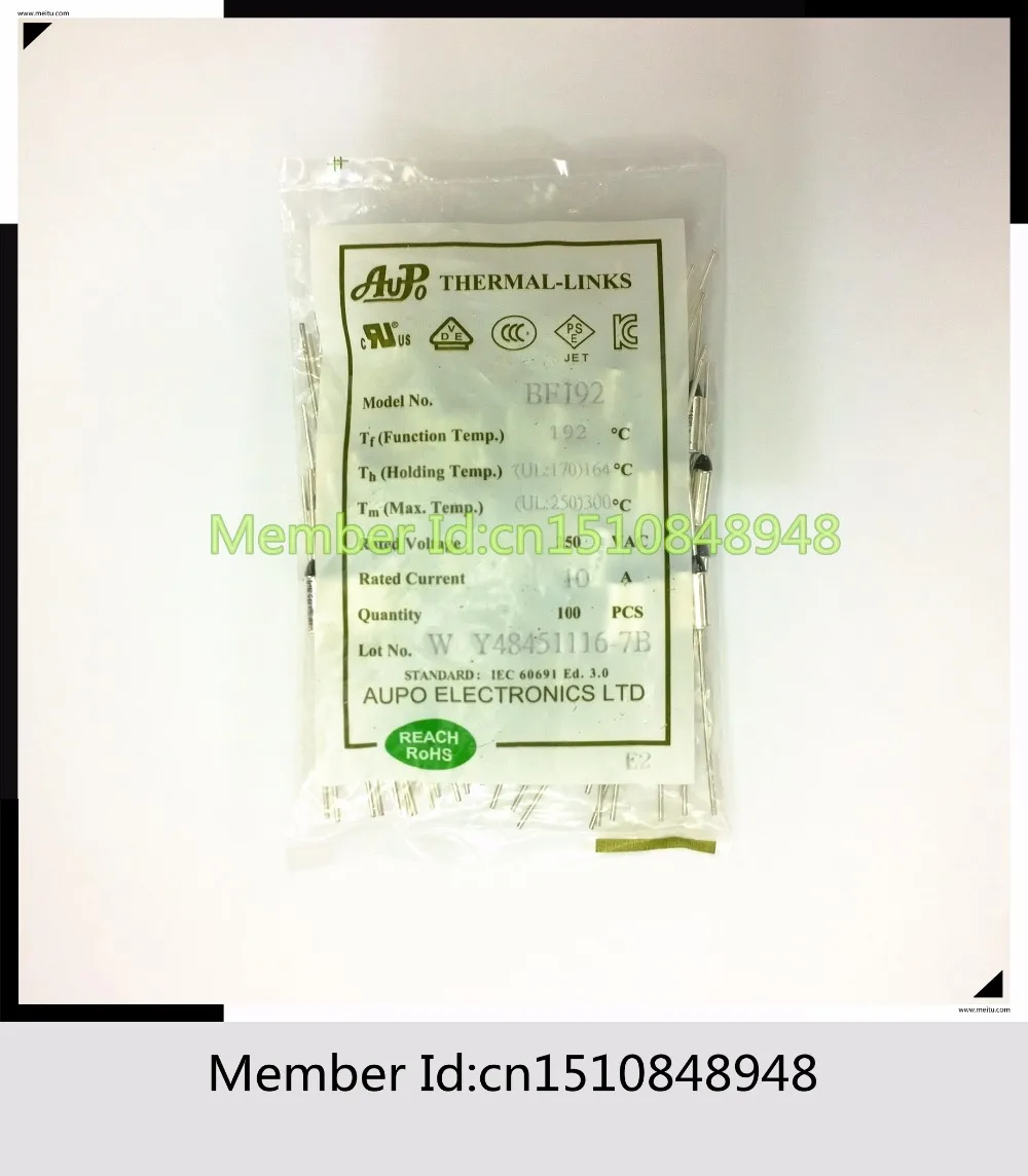 

AUPO BF192 Tf192C 10A 250V 192 degrees AUPO Thermal Fuse
