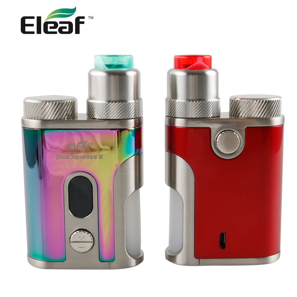 Pre Sale Original Eleaf Pico Squeeze 2 Kit With Coral RDA 2 Atomizer 6.5ml capacity 100W Output Box Mod electronic cigarette kit