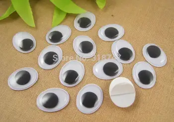 

11*14mm oval design plastic doll eyes with self-adhesive 200pcs/lot K0808