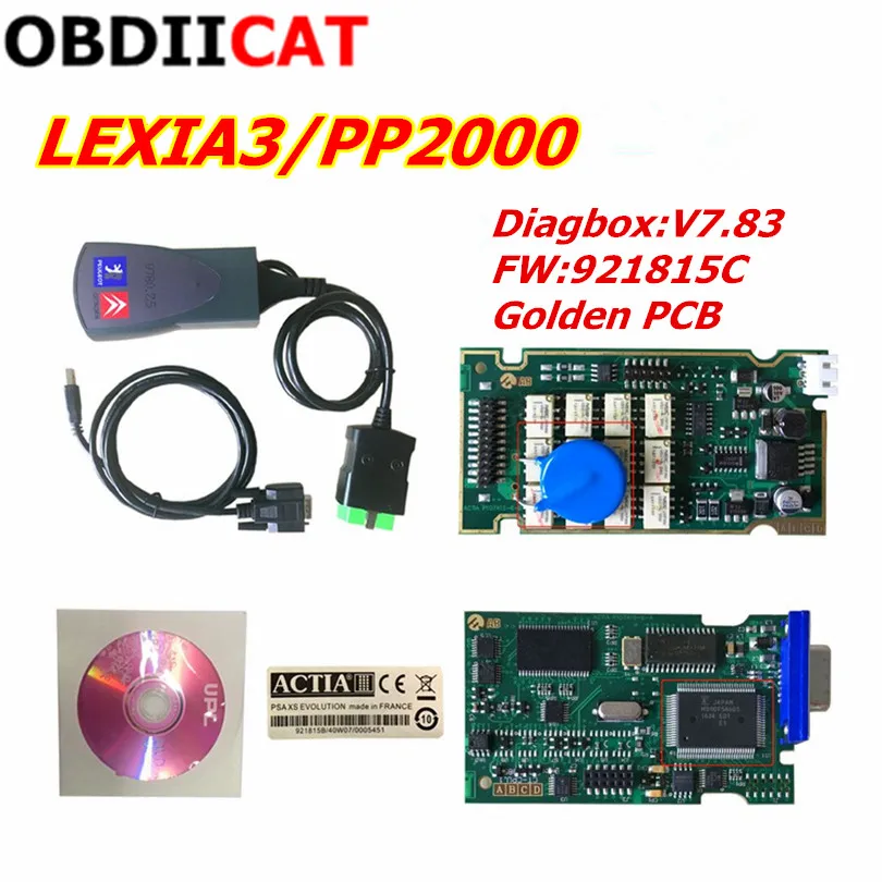 

OBDIICAT 2019 Lexia3 V7.83 Firmware 921815C Lexia 3 PP2000 Car Scanner Diagnostic Tool With High Quality Golden PCB Diagbox