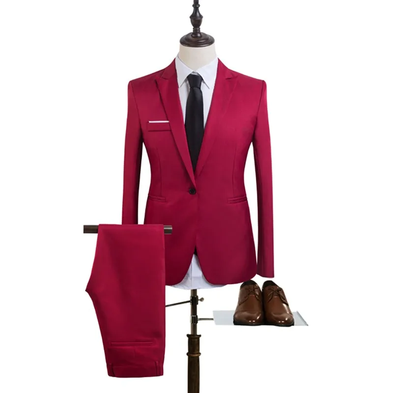 Mens Wedding fashion Brand Suits Tuxedo Set Slim Fit Man Suits Blazer Masculino hot sale Suit For Men Groom wedding dress Mens Wedding fashion Brand Suits Tuxedo Set Slim Fit Man Suits Blazer Masculino hot sale Suit For Men Groom wedding dress
