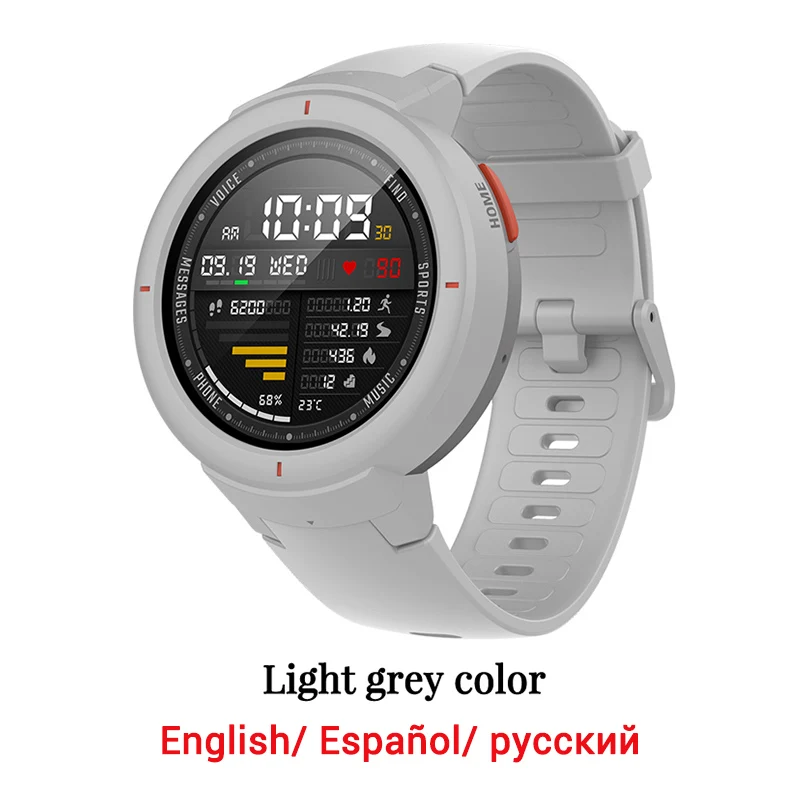 Huami Amazfit Verge русский умные часы Спорт Смарт часы 3 gps Bluetooth воспроизведения музыки вызова Ответ сообщение Push сердечного ритма мониторы smart watch - Цвет: white watch