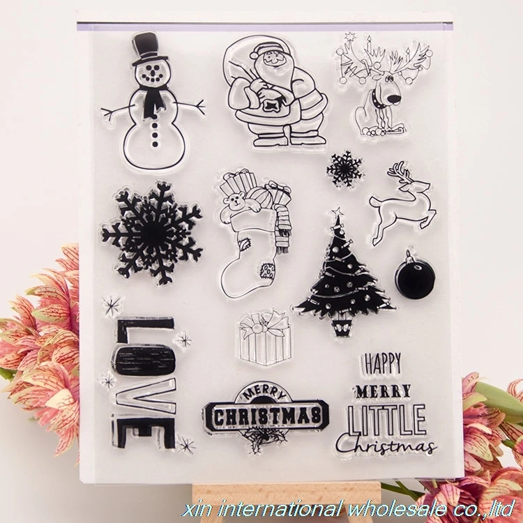 2PCS scrapbook DIY embossing folders christmas stamps ACRYLIC VINTAGE