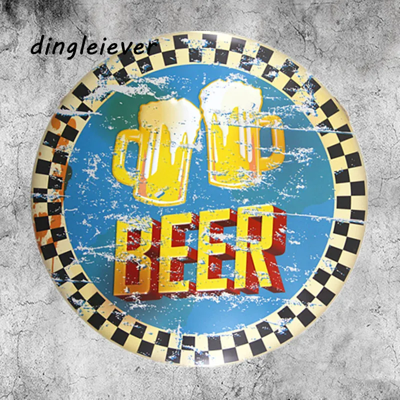 beer cheers ! bar tin signs wall sticker beer poster for garage bar