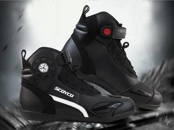 

2017 New Scoyco motorcycle riding boots off-road locomotive boot racing shoes shoeses winter warm made of microfiber leather