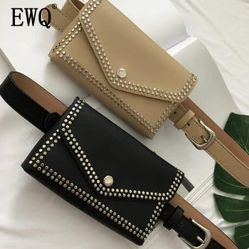 

[EWQ]2020 spring new Women pu leather pockets casual mini mobile phone bag small waist bag belt detachable Wild AccessoriesQH385