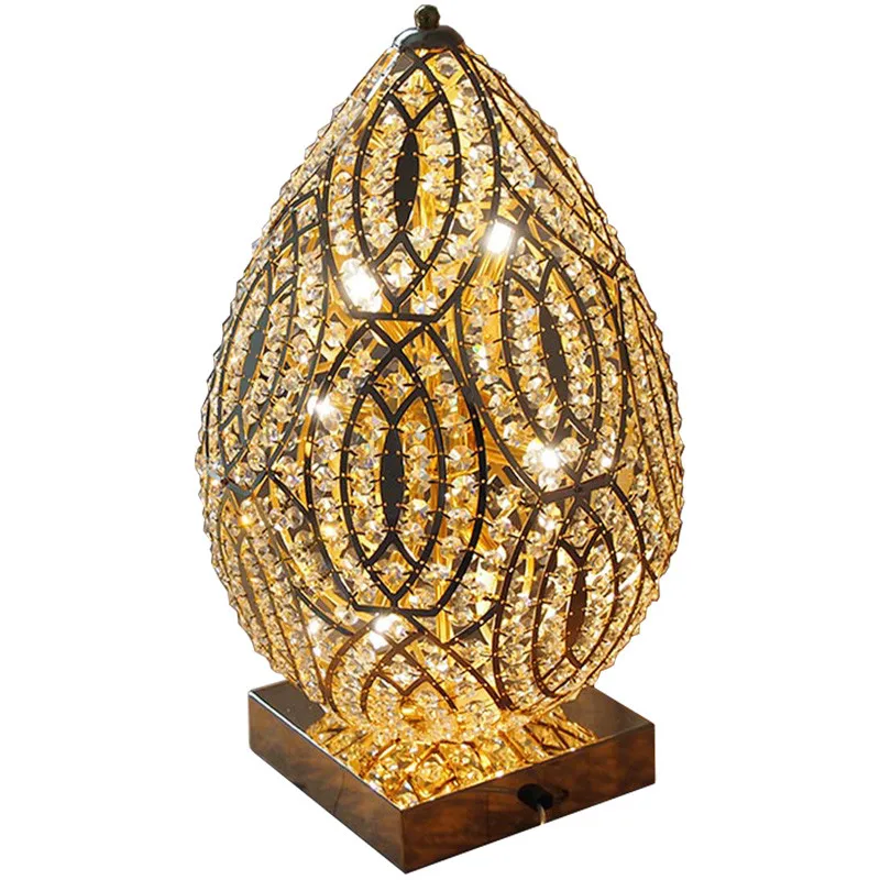 

Nordic Creative G9 Hotel Table Lights Retro Luxury Dinosaur Egg Crystal Table Lamp Study Bedroom Indoor Decor Lighting Fixtures