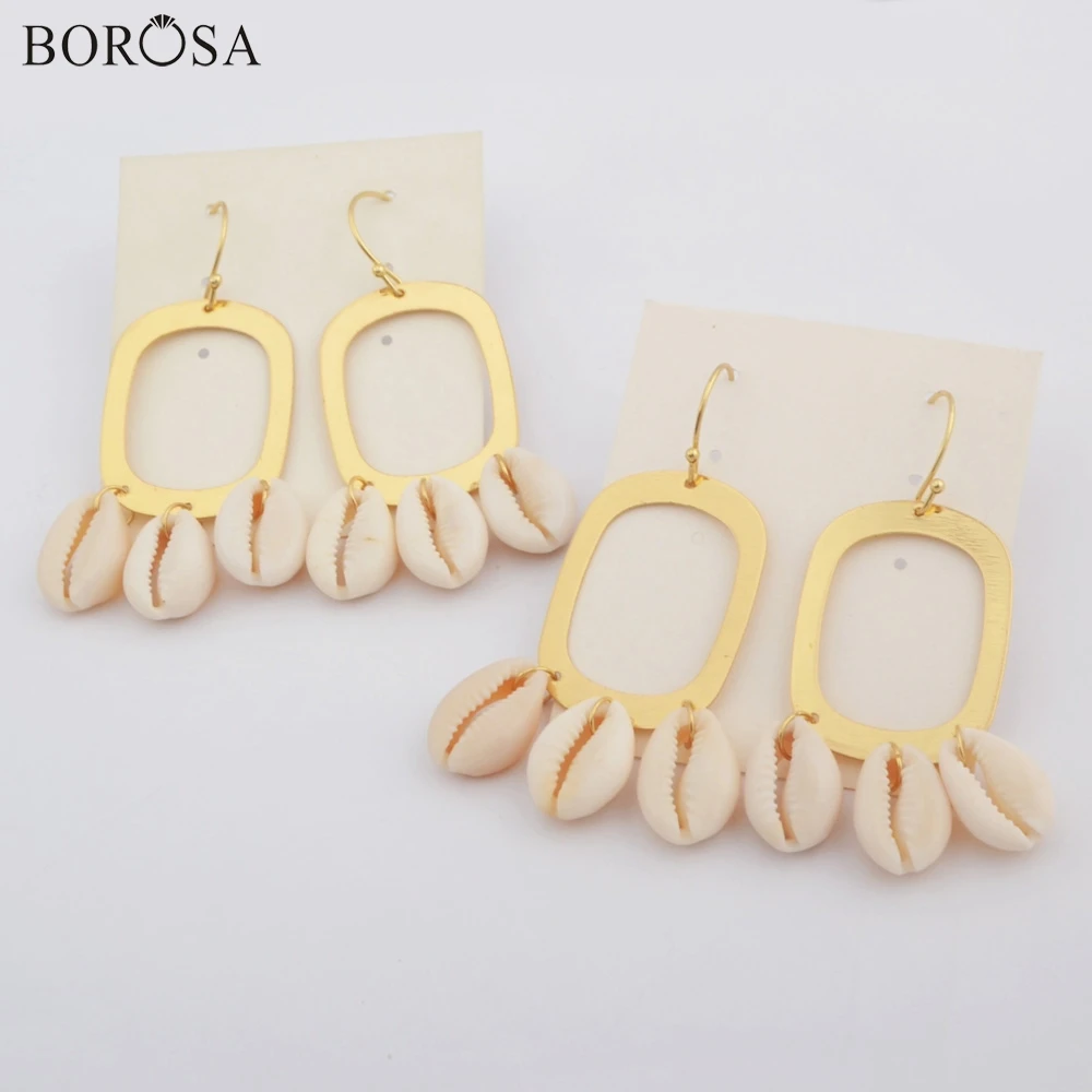 BOROSA 5/10 пар Новая коллекция Золотая цветная слеза три натуральный Каури в виде