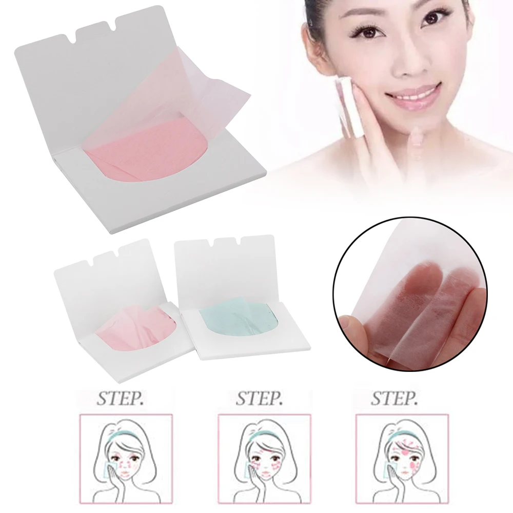 

Random Color!! 100 Sheets Make Up Facial Clean Paper Oil Control Oil-Absorbing Blotting Facial Face Clean Paper Skin Care Tools