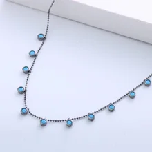 Модный серебряный с кристаллами, круглое Колье чокер с бусинами на цепочке, нежный подарок для женщин, милые массивные цепочки, богемные кулоны, ожерелье s