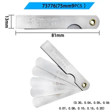 SHINWA Feeler gauge gap линейка нержавеющая сталь толстый Калибр толщина Калибр Высокая точность 1,0-0,02 мм 75 мм 9 шт
