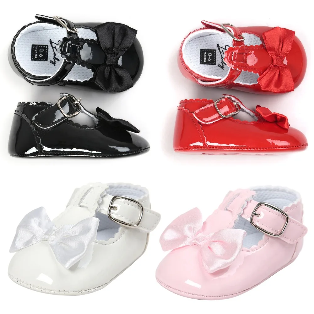 ROMIRUS Baby Shoes Patent leather Infant Toddler Newborn Girls Princess