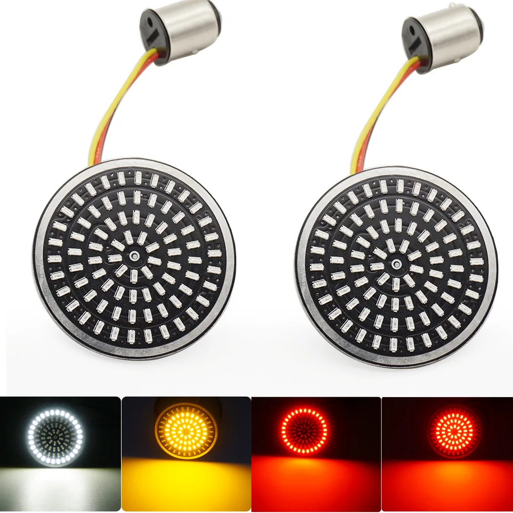 2 &quotПуля Стиль передний 1157 1156 SMD светодиодный сигнальная Поворотная лампа