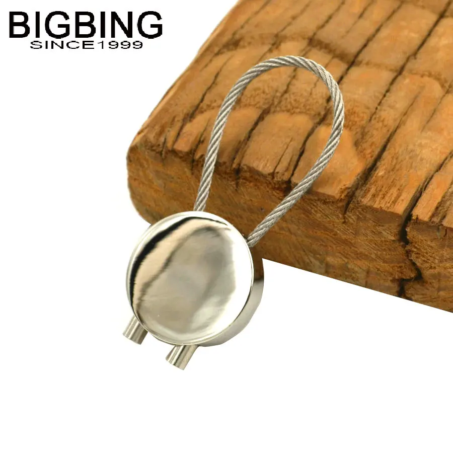KE045 BIGBING модная Круглая стальная проволока модный короткий глянцевый брелок для