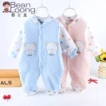 Baby clothing high quality wadded thermal cotton bebe jumpsuit romper infant clothes newborn baby boy and
