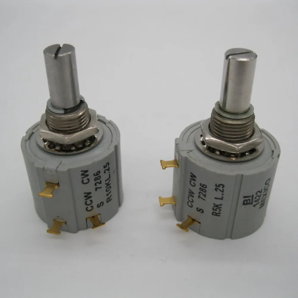 Многооборотный потенциометр 10 колец раньше CCW CW S 7286 R1K L.25 BI Мексика 2 Вт