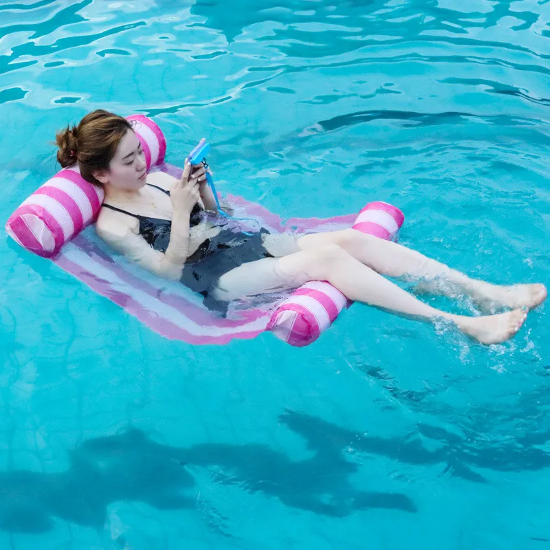 

Eco-friendly PVC Water Toys Inflatable Floating Row Pool Floating Water Bed Single Swimming Water Hammock Floating Swimming Ring