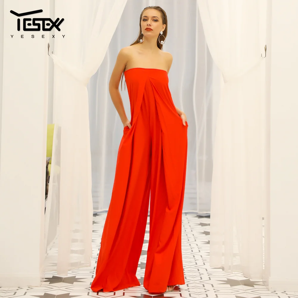 

Yesexy 2019 Women New Summer Sexy Slash Neck Off Shoulder Backless Rompers Elegant Solid Color Women Jumpsuit VR18843