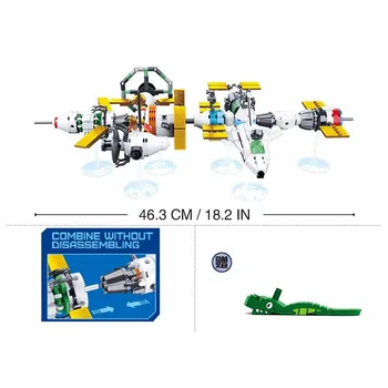 

511pcs Aerospace series 8 in 1International Space Station Exploration astronaut mini figures Building Blocks For Children Gifts