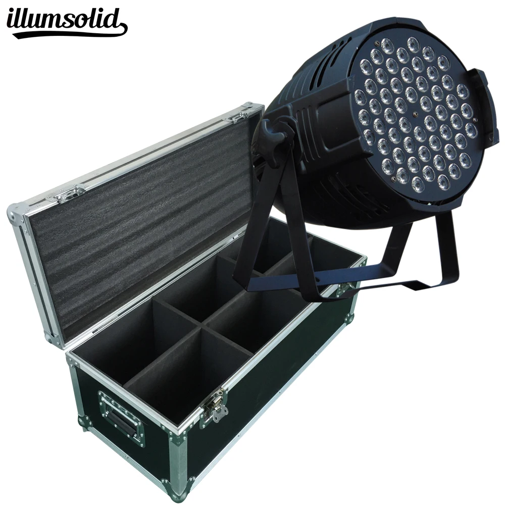 

6IN1 Flight Case Pack DMX Stage Light 54x3W RGB 3IN1 LED Par Light IP65 LED Par 64 Light Fast Shipping