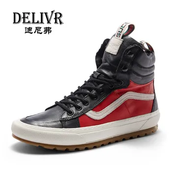 

Delivr Genuine Leather Boots Men Vintage Martins Boot Man Shoes England Luxury Brand Formal Shoes Men Fashion Spring Shoes Men