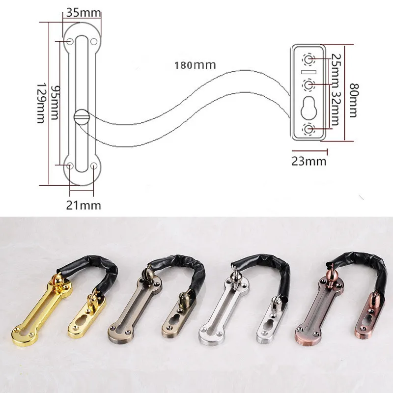 Дверная цепь из нержавеющей стали, Противоугонная защита, дверная защелка, отель, домашнее окно, раздвижные двери для обеспечения безопасности, замок, цепь, дверное оборудование
