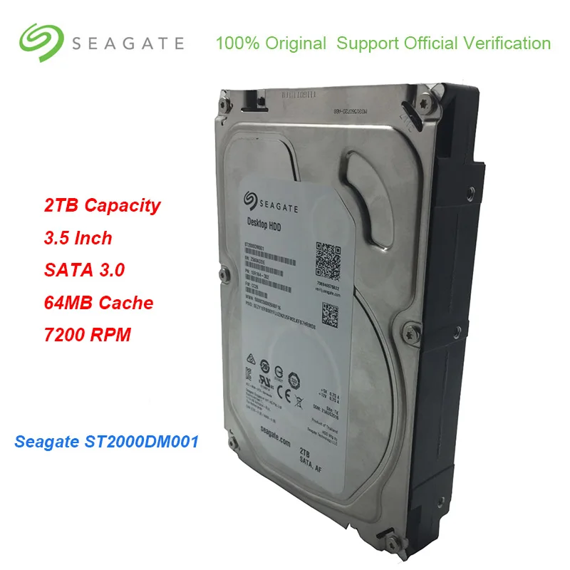 Seagate ST2000DM001 2 ТБ 3 5 дюймов SATA 0 Внутренний жесткий диск 64 МБ Кэш 7200 об./мин.