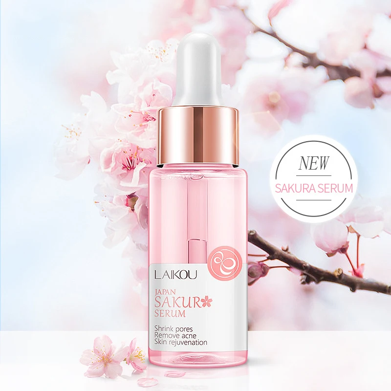 

1Pcs Professional Serum Hydrating Essence Sakura Oil Essence Acne Reducing Pores Anti-aging Cream Cure of Dry Women's Skin TSLM1