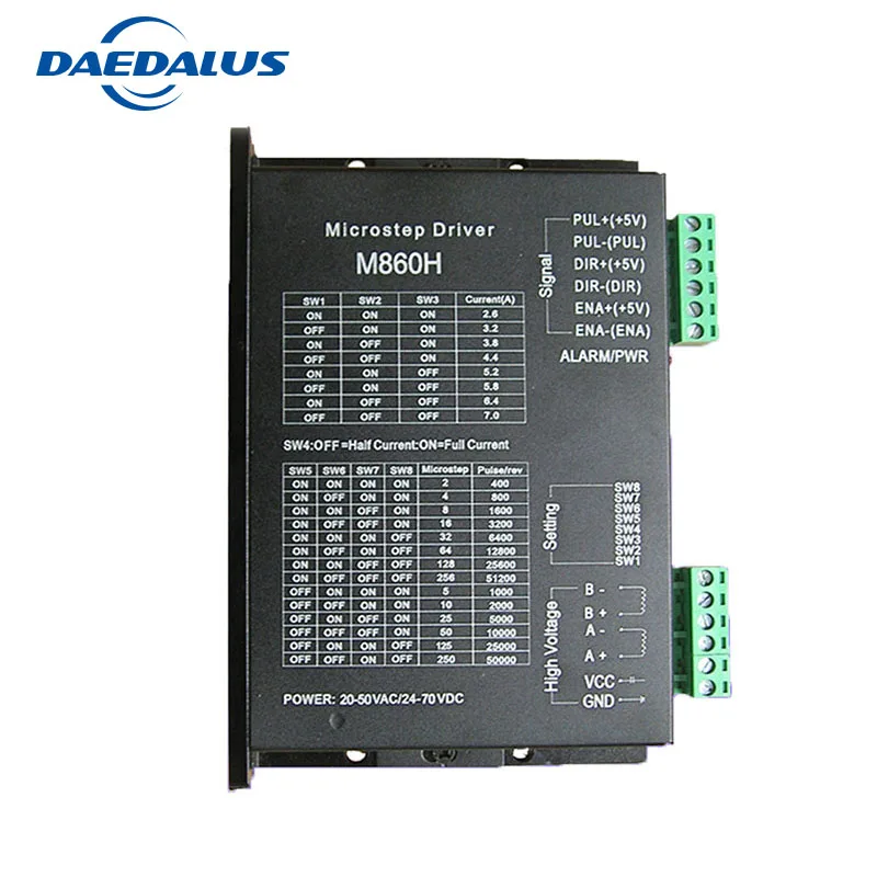 

M860H Stepper Motor Dirver 7A DC\AC contorller stepper 57/86 Universal Two Phase stepping For CNC Milling Machine Tools