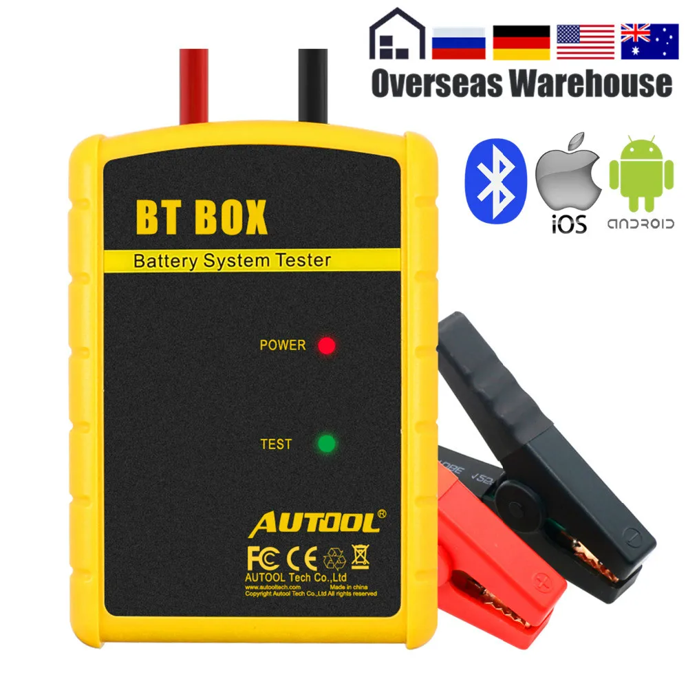 

MRCARTOOL BT BOX Car Battery Tester 12V Digital Analyzer Automotive Tools Cranking charging Test Battery Monitor For Android IOS