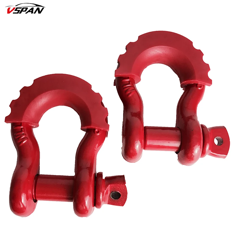 

4x4 Accessories 3.25T Towing Shackle Hook with Isolator Cover for Towing Hauling Recovery Kits For Jeep/Truck Offroad Tow Parts