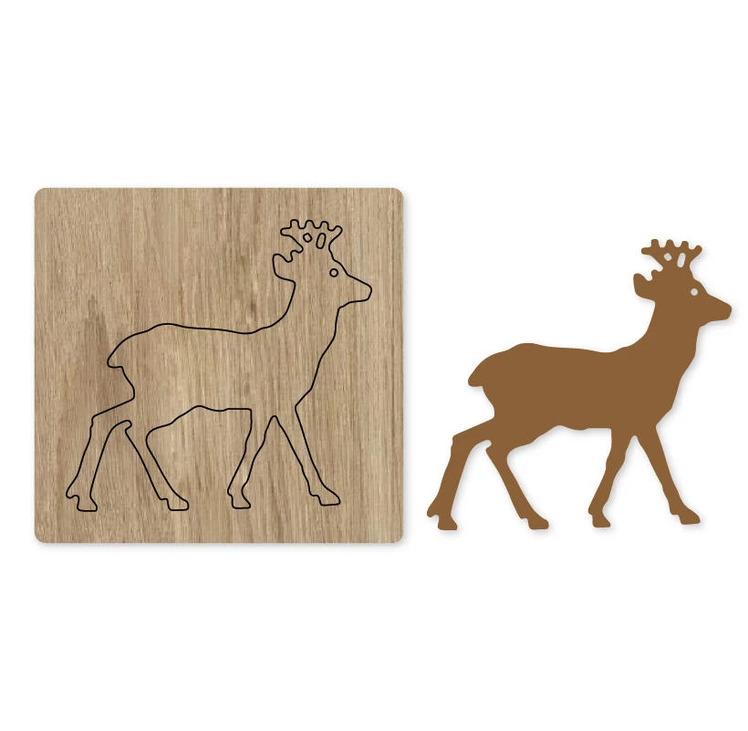 

Wooden mold cutting A Deer Animal Scrapbooking Album DIY Craft Embossing Die cuts Paper Card making Decoration New 2019