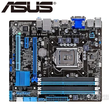 Asus-placa base de escritorio B75M-PLUS B75 Socket LGA 1155 i3 i5 i7 DDR3 16G uATX UEFI BIOS, placa base Original usada en venta