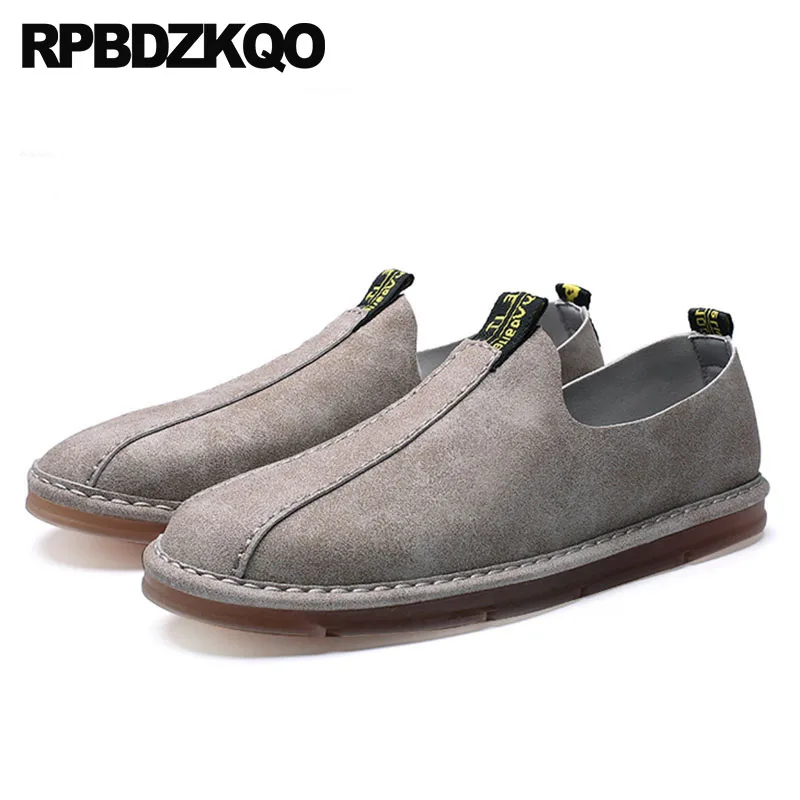Deslizamiento Ligera Beige Los Comodidad Nuevo 2019 Casual Verano gris negro De Hombres Primavera Británico Goma En Estilo La Zapatos Negro Impermeable Cuero H57qqWwCO