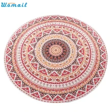 Полотенца с рисунком индийской круглой мандалы гобелен 147 см Настенный декор полотенце пляжное полотенце servitte De Plage Коврик для йоги Marc06