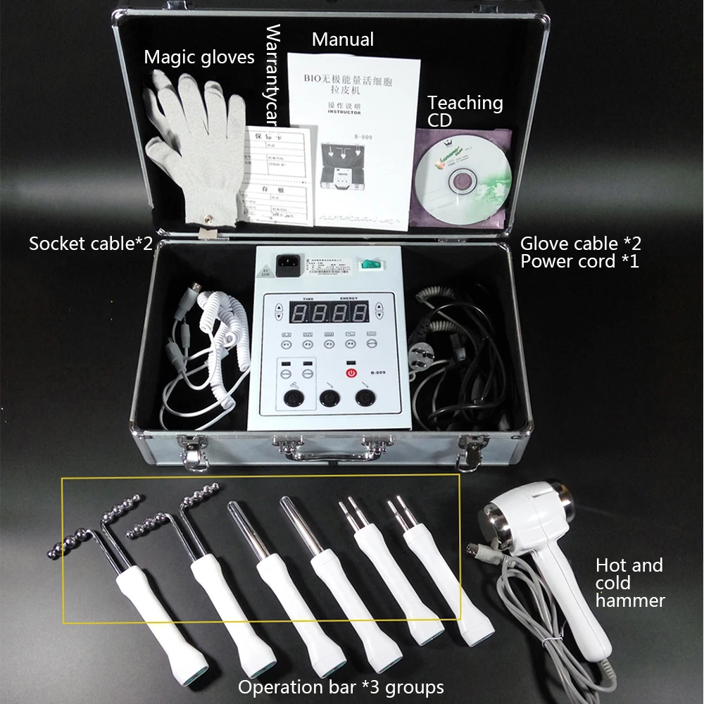 Био-энергия-свободная энергия живыми ячейками машина B-809 лица подтяжка кожи машина холодный и Горячий Молоток отбелить инструмент для красоты лица 220 В