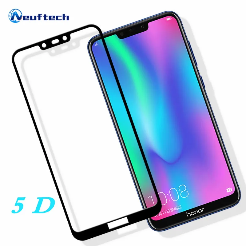 5D полное покрытие из закаленного стекла для huawei Honor 7X9 Lite световое Защитное стекло