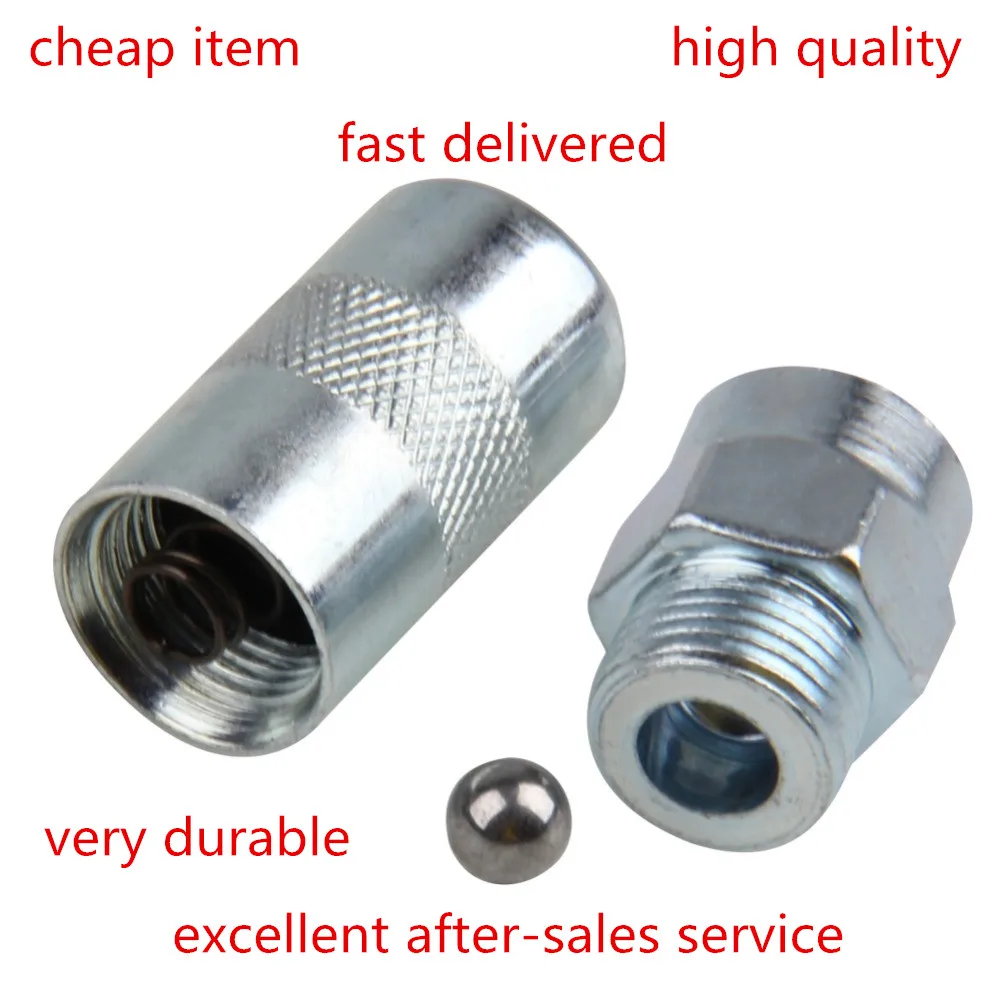 CarBole Grease Gun End Adaptor Nipple 4 Jaw Type Hydraulic Coupler Connectors 1/8 Inch BSP GRN19