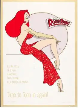 

Jessica Rabbit Vintage Movie SILK POSTER Decorative Wall painting 24x36inch