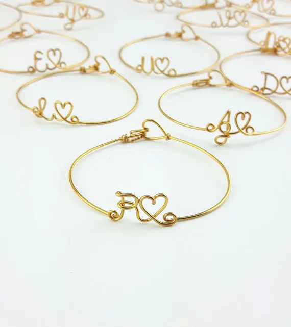 

Custom Name Bracelet /Sterling Wave Surf Beach DIY Personalize Wire Wrap Word Handcrafted Bangle Grandmother Mom Gift
