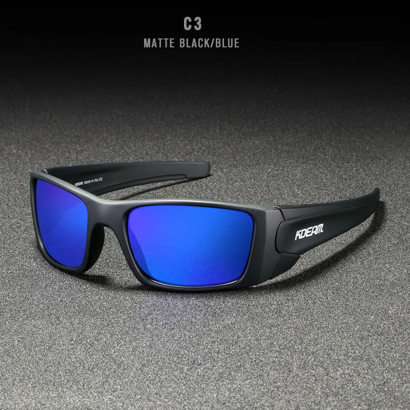 KDEAM Unisex Rectangular Polarized Sunglasses for Men Running