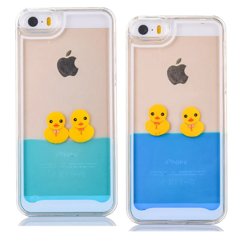 Плавающий чехол для телефона с желтой уткой iphone 6 6s se Пластиковая Задняя крышка