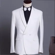 Белые мужские костюмы, пиджак, свадебный смокинг жениха ручной работы, пиджак на заказ, костюм жениха