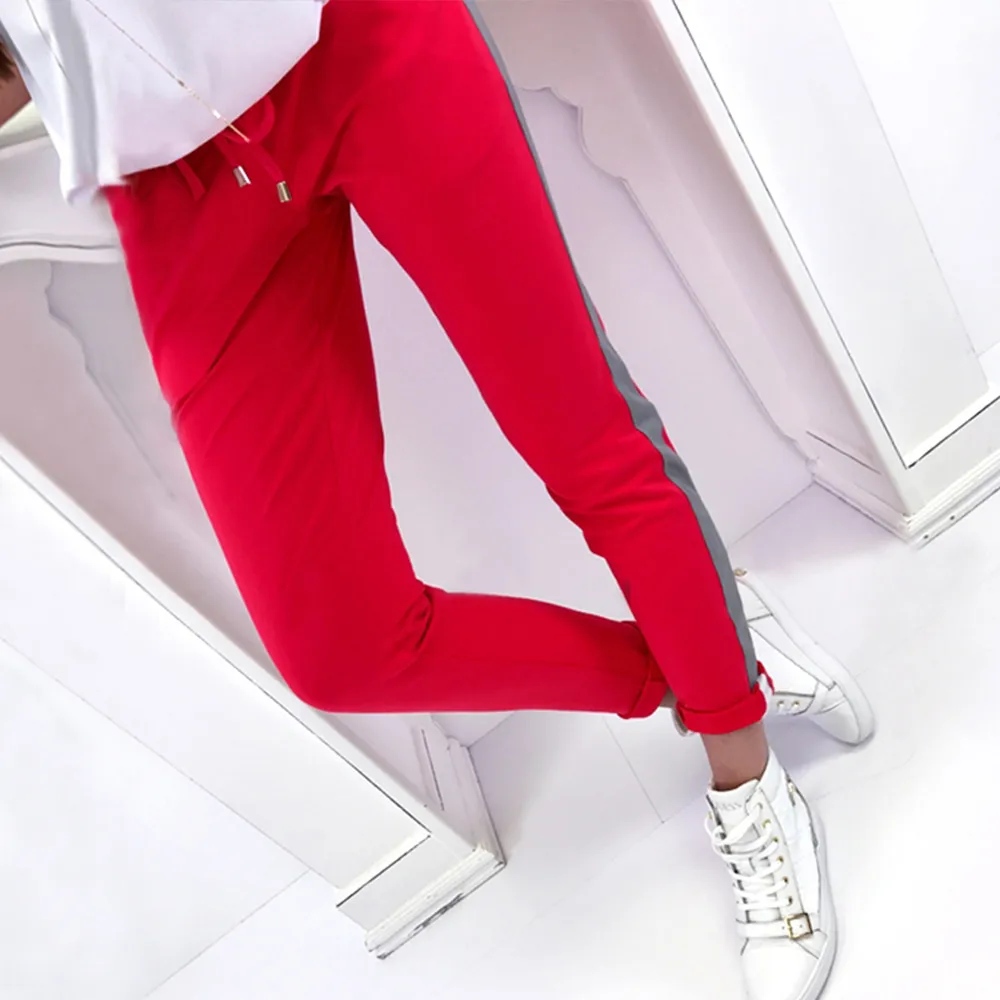 Telotuny women pants Patchwork Daily casual Striped pants women women pants summer pencil pants female JL 20